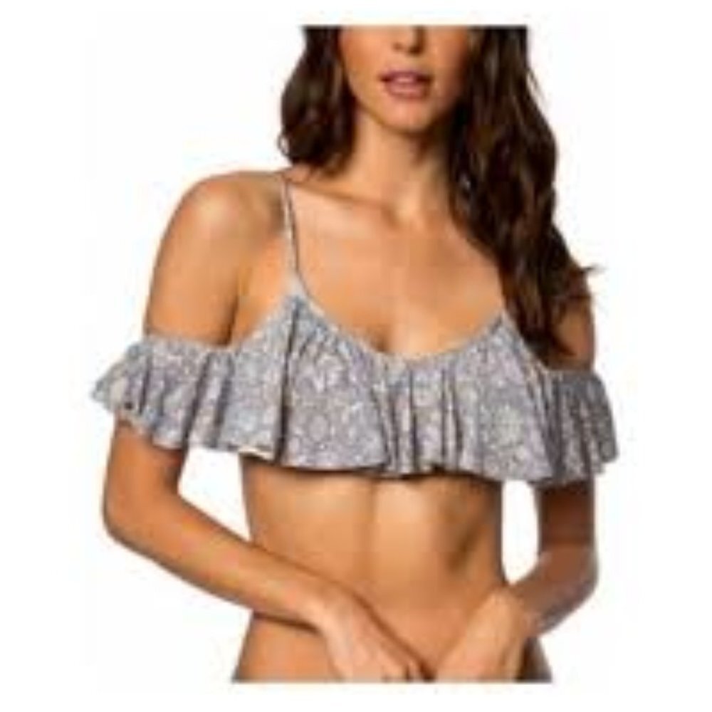 NWT O'Neill floral off shoulder swim bikini top